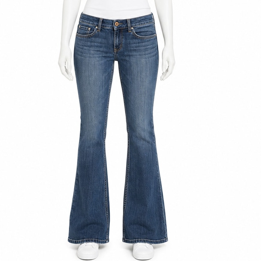 American Eagle Ae Hipster Flare Jeans Womens Sz 6 W30 L32 Long Low Rise Y2k